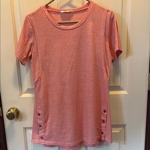 Pink Short Sleeve Nursing Top Sz Med
